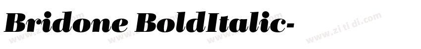 Bridone BoldItalic字体转换